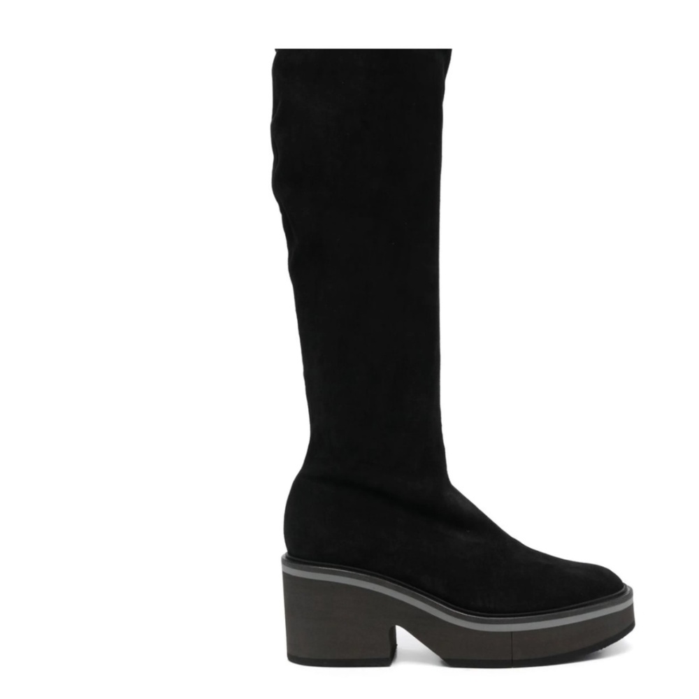 Clergerie Paris Anki Black Suede Comfort Platform Boots New 41.5 Sold Out!
